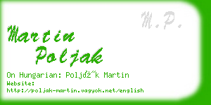 martin poljak business card